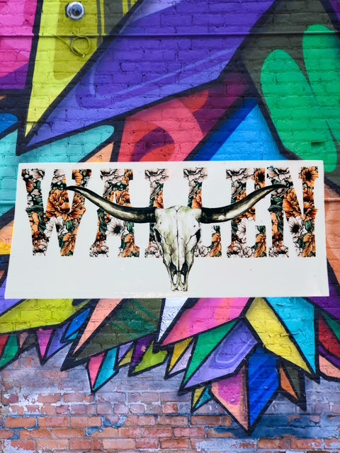 250. Wallen Bull Skull UVDTF
