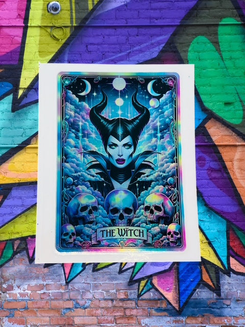 471. Maleficent Holographic Tarot Card Decal