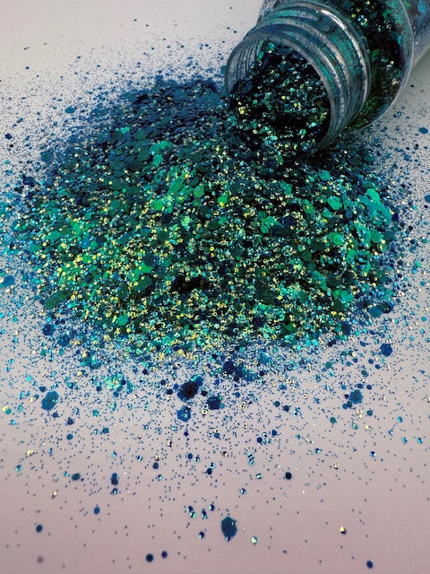 Mystic Lagoon- Turquoise Chunky Diamond Series Custom Mixed Glitter 9-3
