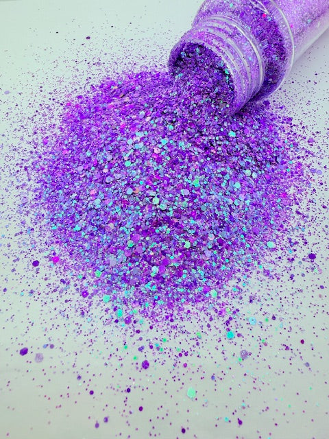 Violet Vortex- Purple Mosaic Chunky Mixed Glitter