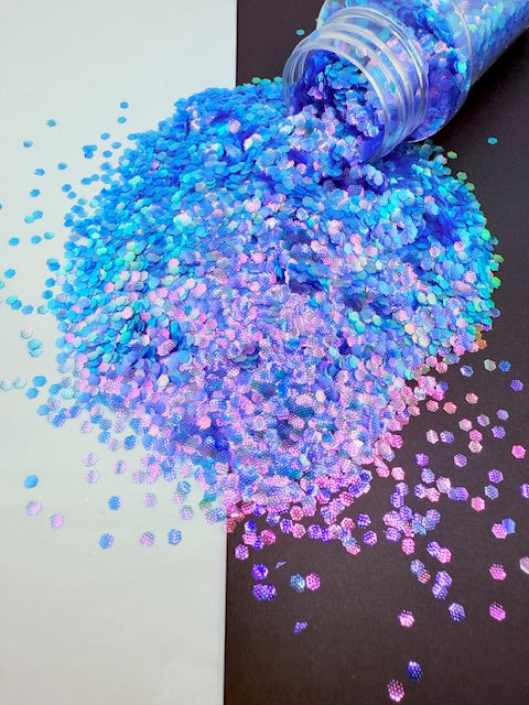 Velvet  Lagoon- Purple Blue Teal Textured Color Shift Chunky Glitter 12-7