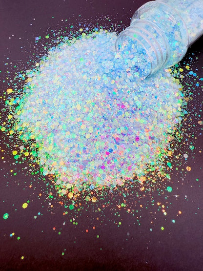 Dank - Mixed Frosty Blue Opal Glow in the Dark Glitter 1-10