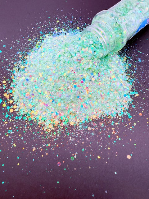 Mojito Mama- Green Color Shift Glow Glitter 3-8