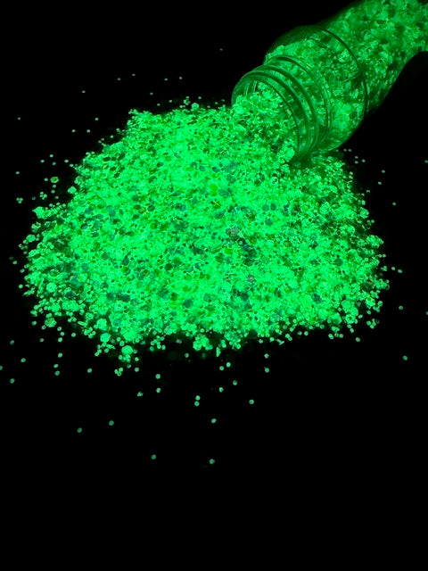 Mojito Mama- Green Color Shift Glow Glitter 3-8