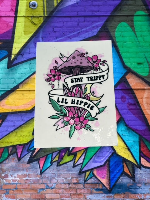 123. Stay Trippy Little Hippie Decal