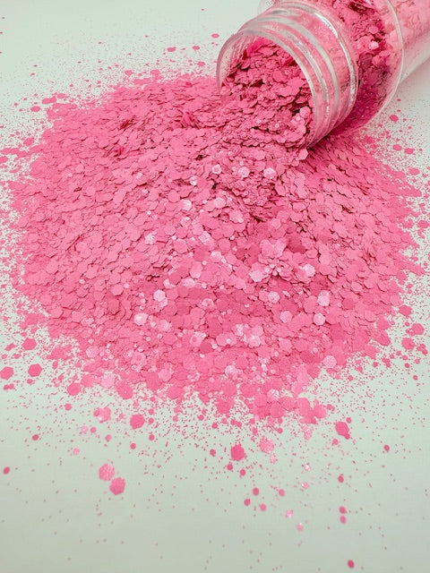 Pink Eclipse - Pastel Pink Chunky Mixed Glitter 9-2
