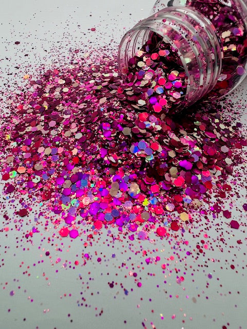 Bad At Love - Custom Mixed Pink and Peach Glitter 2-6