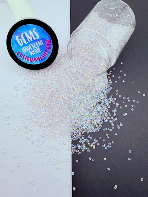 Gems- White Iridescent Additive 5-8