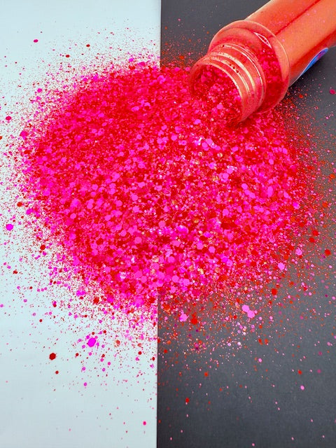 Love Letter- Red and Pink Chunky Custom Mixed Glitter 12-6