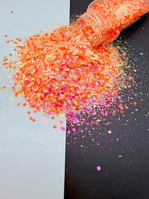 Petal & Pearl- Pink Pearl Coral Chunky Textured Custom Mixed Glitter 12-10
