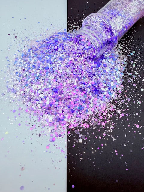 Lavender Looking Glass- Purple Chrome Color Shift Chunky and Circle Custom Mixed Glitter 12-10