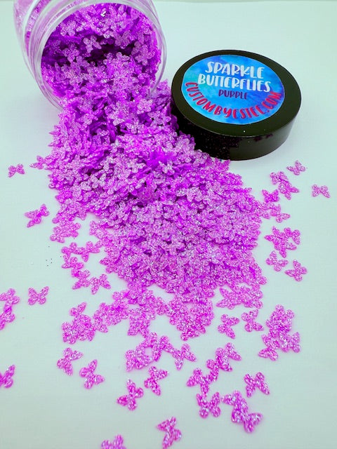 Sparkle Butterflies- PURPLE 9-1