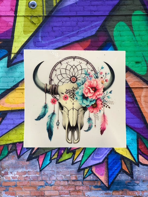 398. Western Skull Decal