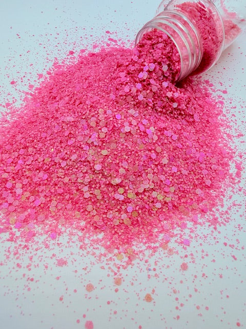 Pink Gala- Pink Color Shift Pearl Shimmer Chunky Mixed Glitter 2-6