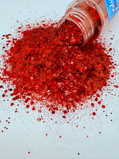 Ladybug - True Red Mixed Glitter 1-4