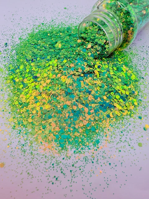 Frankenstein 3- Green Color Shift Chunky Mixed Glitter 6-2