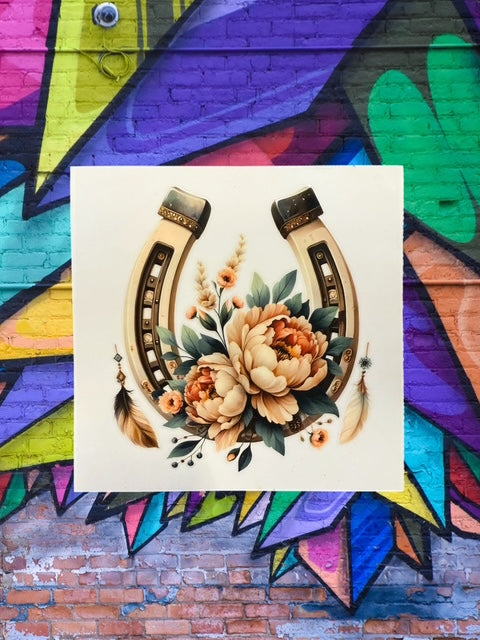 124. Boho Western Floral Decal