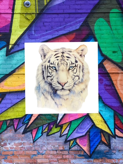 135. White Tiger Decal
