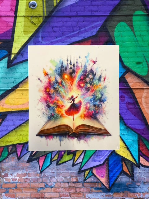 124. Imagination Book Decal