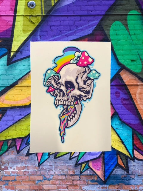 7. Trippy Skull Decal