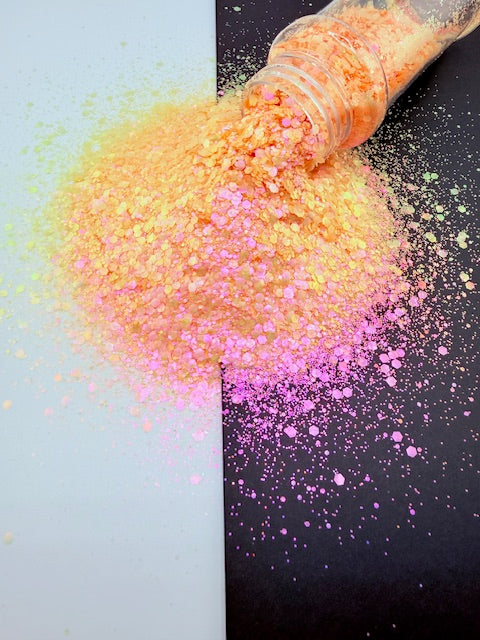 Pink Apricot- Metallic Peach Pink Chunky Mixed Glitter 13-6