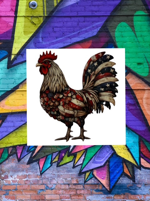 557. American Chicken Decal
