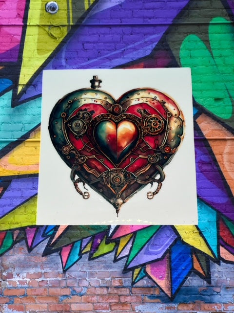 139. Mechanical Heart Decal