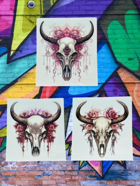 145. Pink Skull Decal Bundle