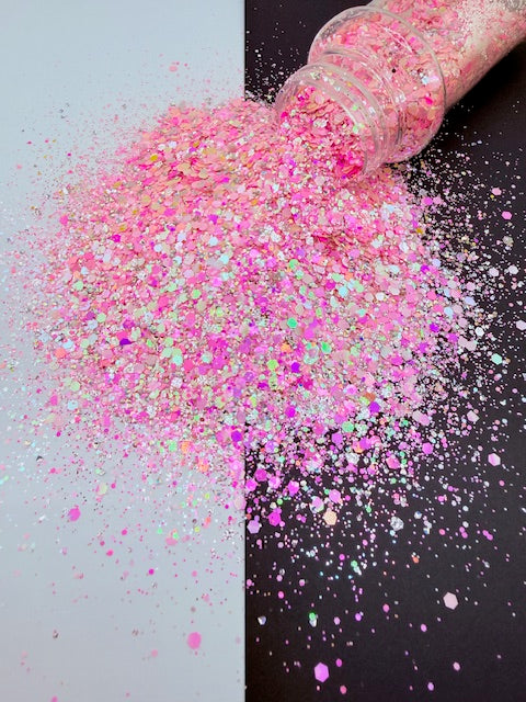 Diamond Daydream- Pink Textured Color Shift Diamond Custom Mixed Chunky Glitter 13-5