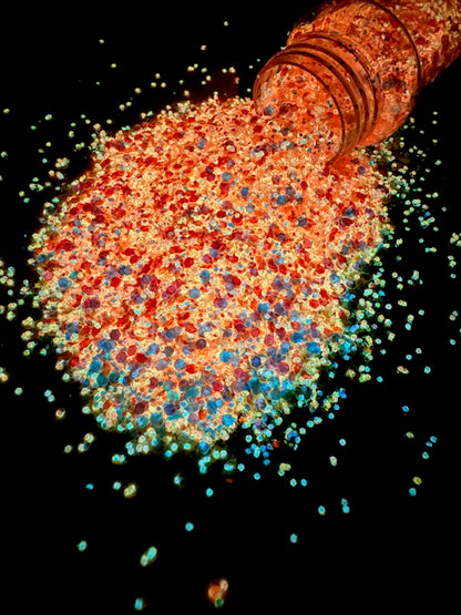 Neon Ember- Iridescent Orange Glow in the Dark Chunky Glitter 13-5