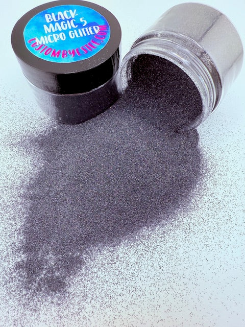 Black Magic 5- Holographic Black Micro Glitter   9-1