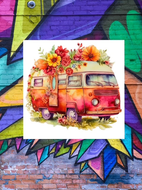 259.VW Floral Van
