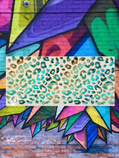 558. Turquoise Marble Leopard UVDTF