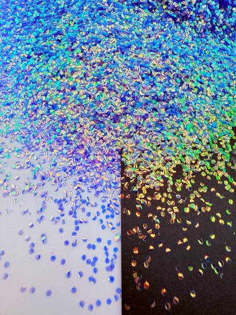 Bubble Glitter 26- Blue Color Shift Iridescent Mini Chunky Glitter 13-3