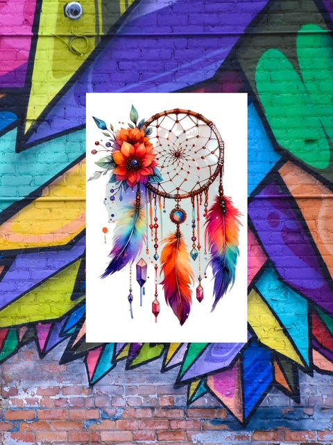 563. Rainbow Dream Catcher Decal