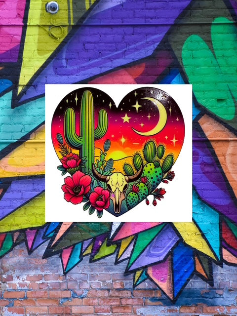 563. Western Heart Decal