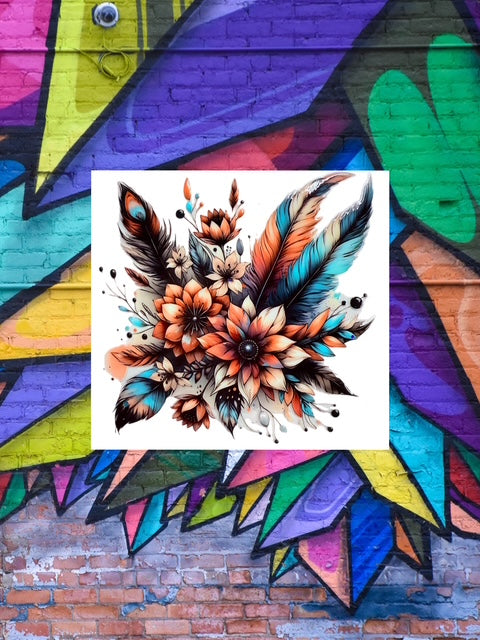 562. Feather Floral Bouquet
