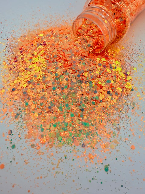 Psycho 2 - Orange Color Shift Chunky Mixed Glitter 10-7
