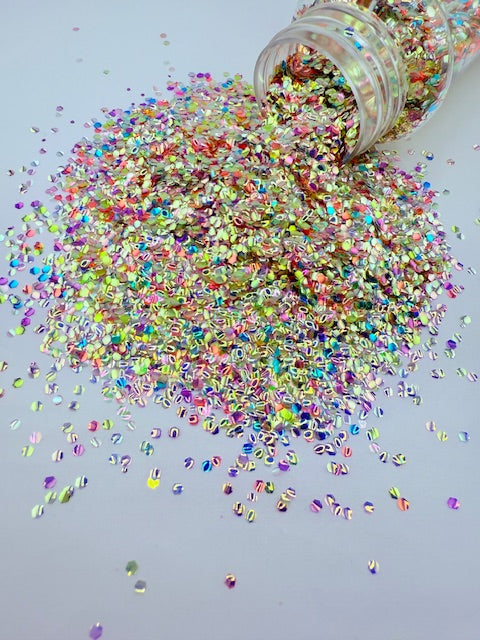 Bubble Glitter 13 - Chunky Rainbow 3D Bubble Glitter 10-2