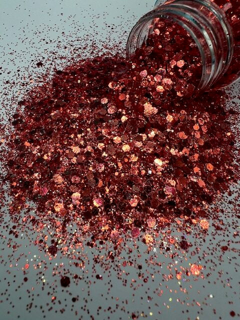 Blood Money - Chrome Red Chunky Mixed Glitter 3-10