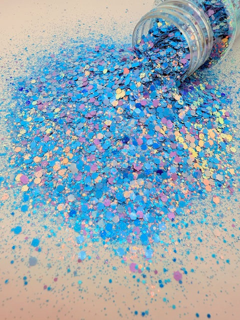 Sugar Cloud- Blue Purple Custom Mixed Chunky Glitter 10-4