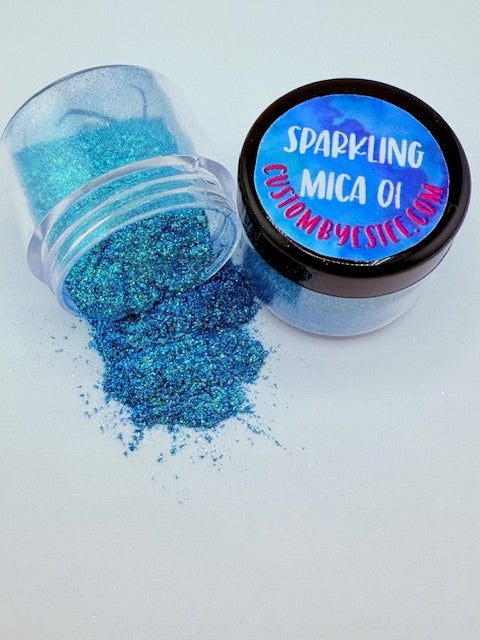 Sparkling Mica 01- Teal Blue Sparkle 10-4