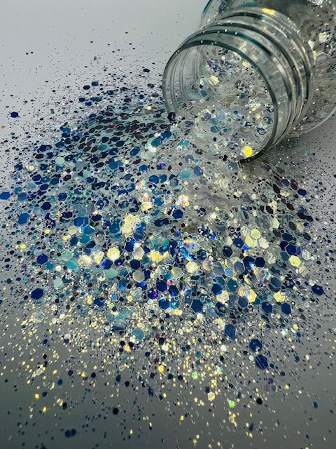 Gardenia - White Opal Color Shift Chunky Mixed Mirrored Glitter 3-2