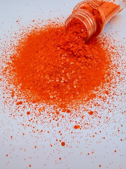 Valencia Velvet -True Orange Chunky Mixed Glitter 8-10