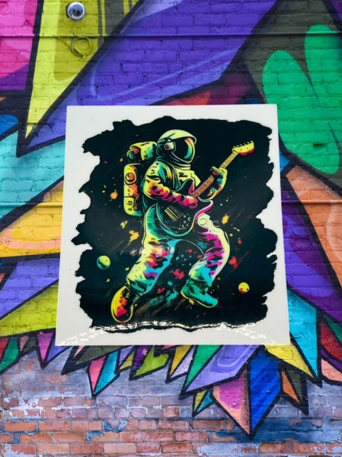 154. Guitar Spaceman Decal