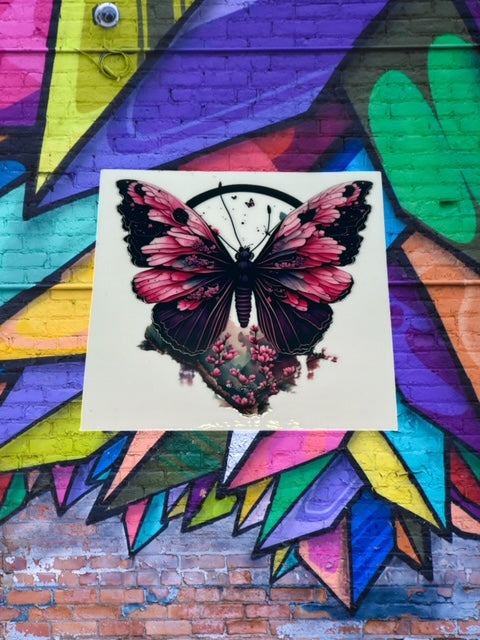 199. Butterfly Cherry Blossom Decal