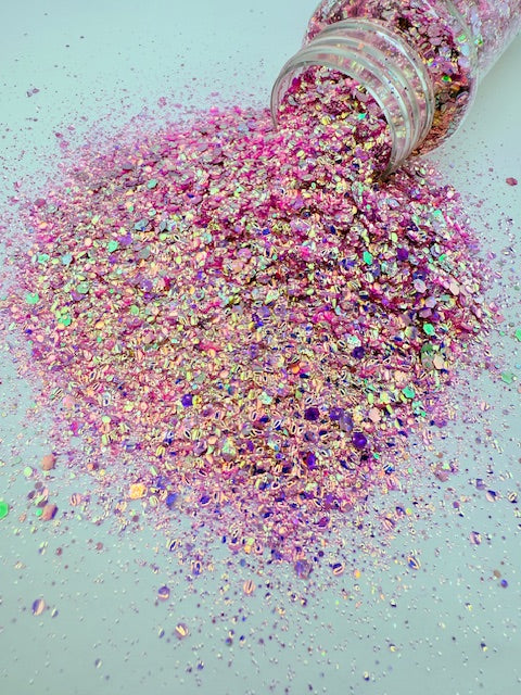 Velvet Reign - Pink Purple Chunky Mixed Bubble Glitter 10-8