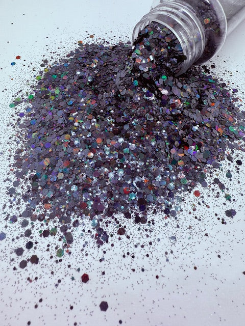 Black Magic - Black Holographic Mixed Glitter 1-8