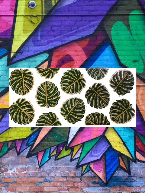 437. Monstera Leaves with Offset UVDTF