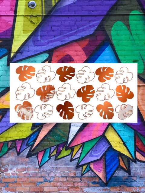 6. Boho Tropical Leaves UVDTF